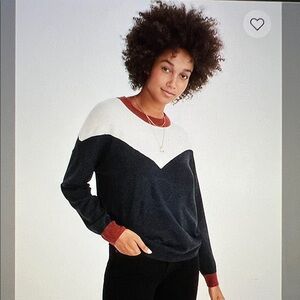 Madewell Colorblock Yoke Pullover Sweater